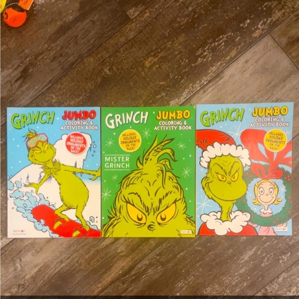 Grinch Jumbo Coloring & Activity Book Set - Green and Red